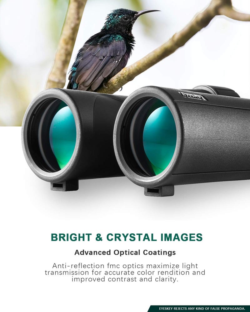 EYESKEY منظار 8x42 HD للبالغين - مقاوم للماء والضباب مع تركيز سريع ورؤية واضحة في الإضاءة المنخفضة - منظار خفيف الوزن وواسع المجال لمراقبة الطيور والصيد والسفر والاستخدام الخارجي (Eyeskey Dreamer) - Image 2